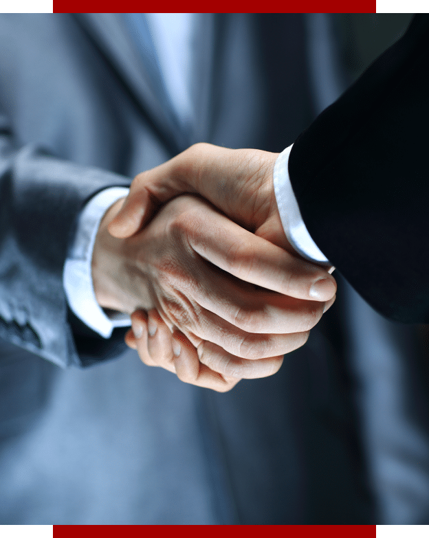 personal injury lawyer and client shaking hands
